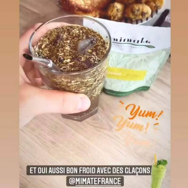 yerba maté glacé avec une bombilla classique mimaté