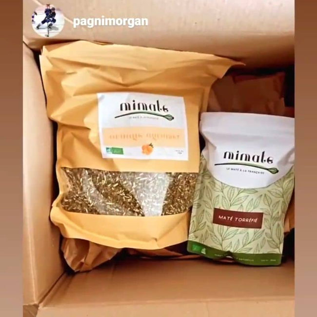 deux sachets de maté aromatisés